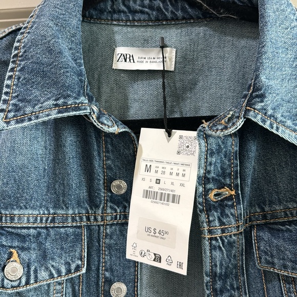 Zara Denim Med Womans Shirt - Picture 2 of 4